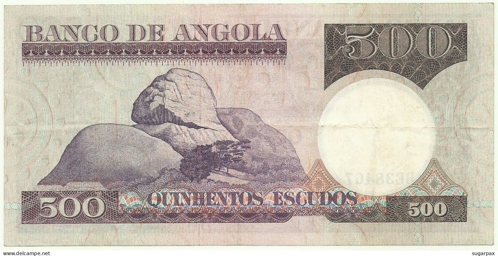 Angola - 500 Escudos - 10.6.1973 - Pick: 107 - Serie BE - Luiz De Camões - PORTUGAL - Angola