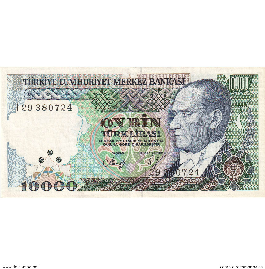 Billet, Turquie, 10,000 Lira, 1970, KM:200, NEUF - Turkey