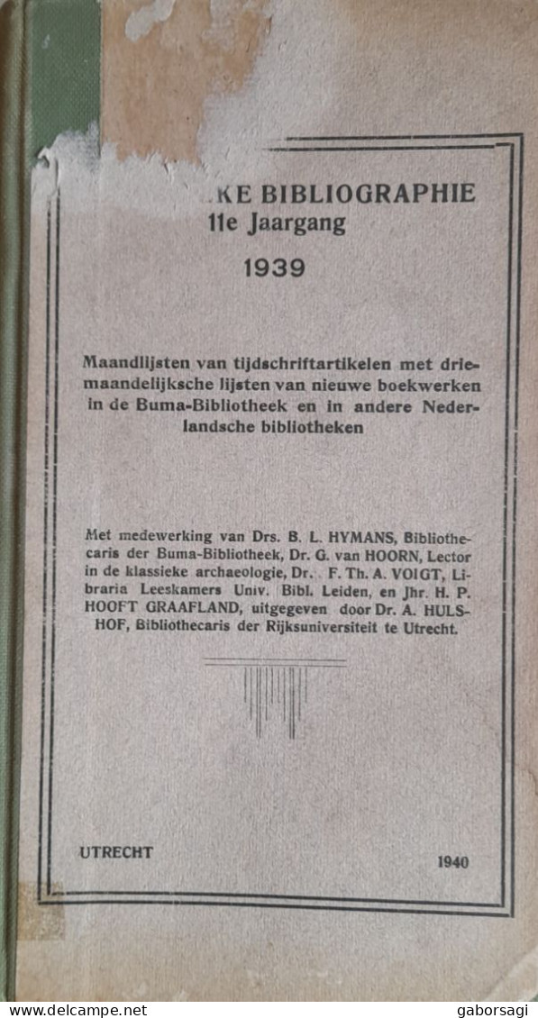 Klassike Bibliographie 7e En 11e Jaargang 1935, 1939 - Enciclopedie