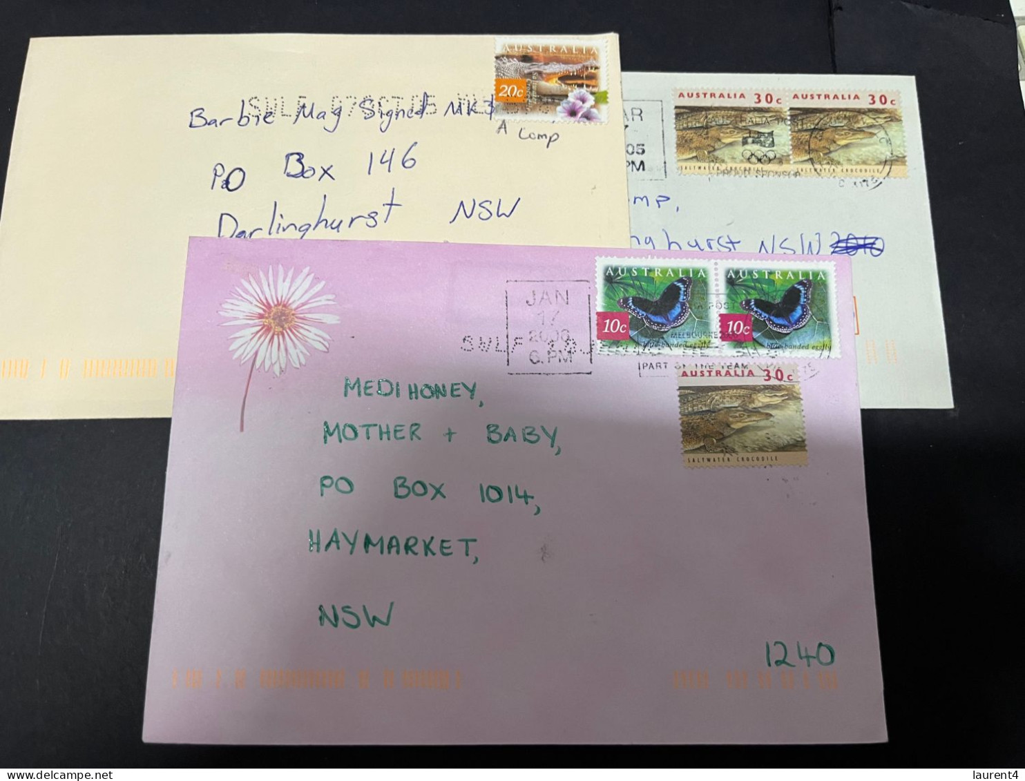 26-1-2024 (2 X 24) Australia (3 Cover) With Sall Value Stamp (1 Cover Is UNDER -PAID - 20 C Instead Of 45 C) - Cartas & Documentos
