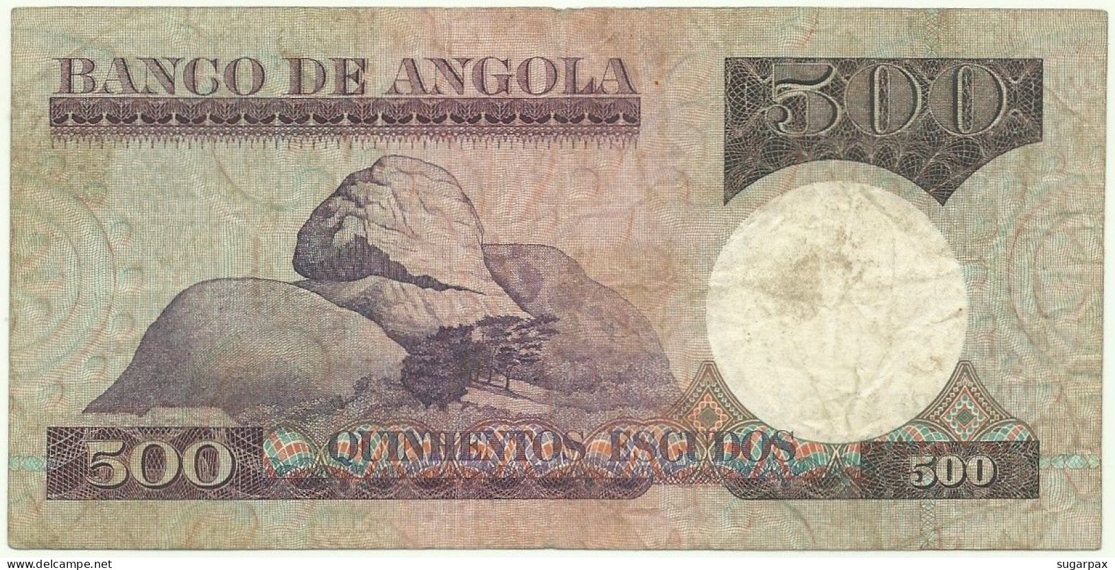 Angola - 500 Escudos - 10.6.1973 - Pick: 107 - Serie BF - Luiz De Camões - PORTUGAL - Angola