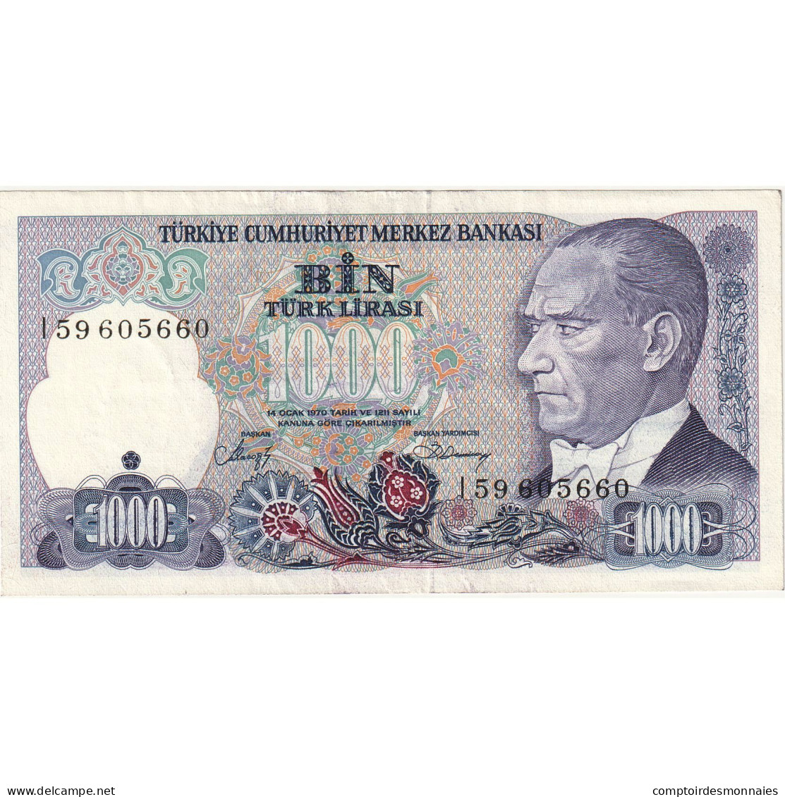 Billet, Turquie, 1000 Lira, KM:196, SUP - Türkei