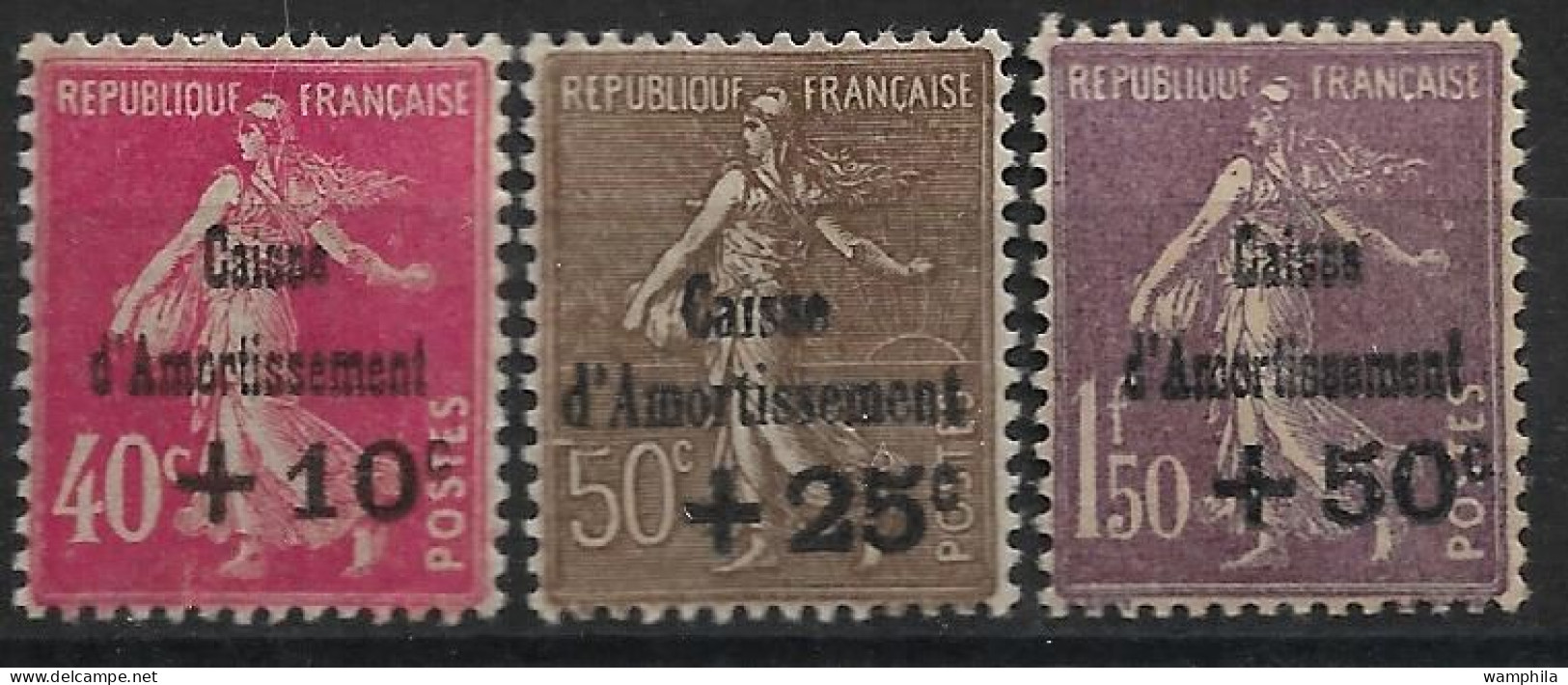 France 1931 N°266/68** Caisse D'amortissement. Très Bon Centrage. Cote 504€. - 1927-31 Cassa Di Ammortamento