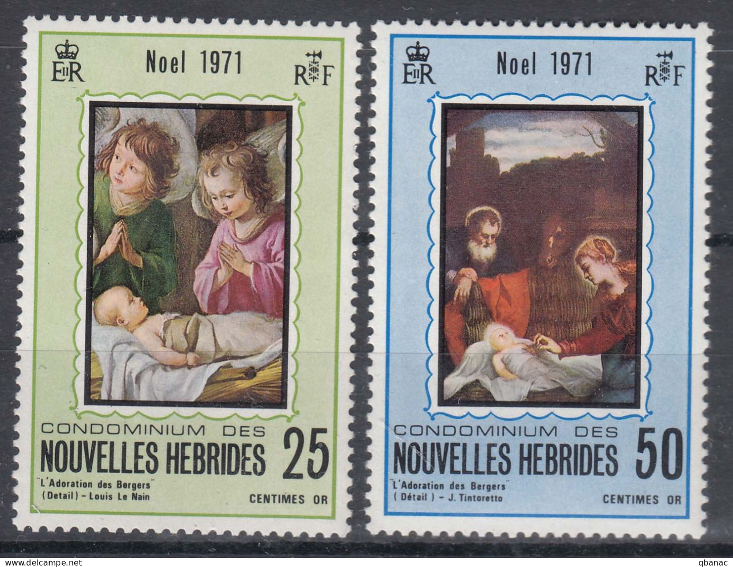 New Hebrides Nouvelles Hebrides French Legend 1971 Mi#313-314 Mint Never Hinged (sans Charniere) - Nuovi