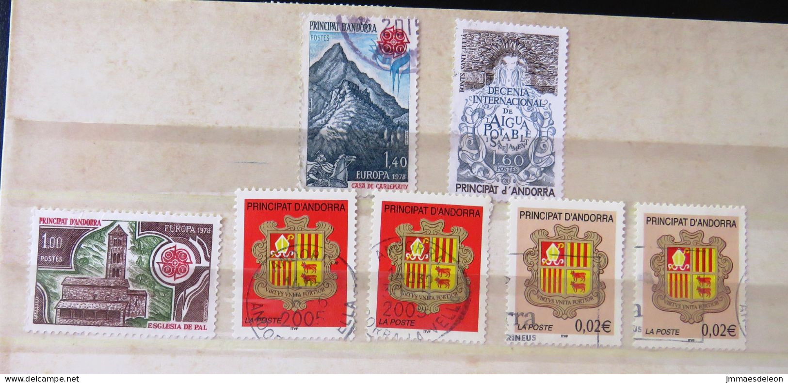 Andorra 1978 - 2002 Arms Mountain EUROPA CEPT Church - Usati