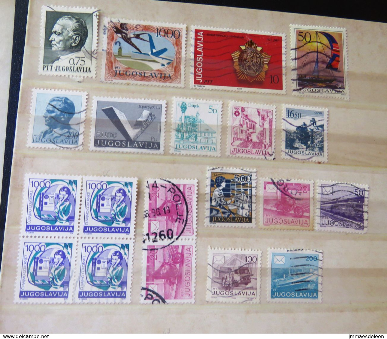 Yugoslavia 1968 - 1986 Monuments Bird Plane Boat Medal Motorcycle Train Phone - Used Stamps
