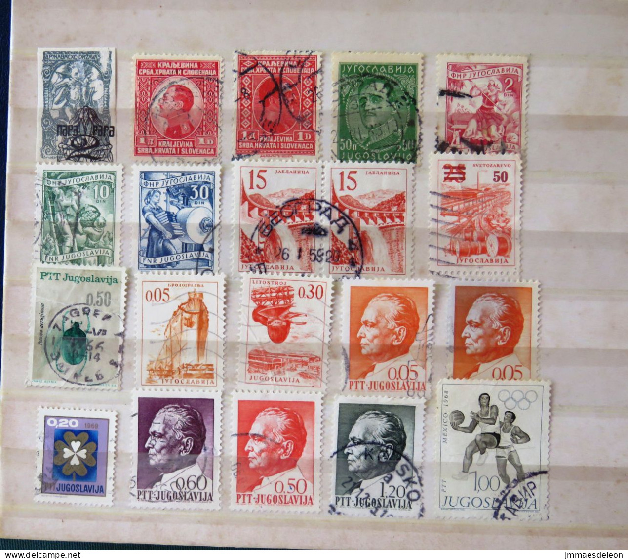 Yugoslavia 1920 - 1968 Profesions Insect Ship Dam Industry Olympic - Used Stamps