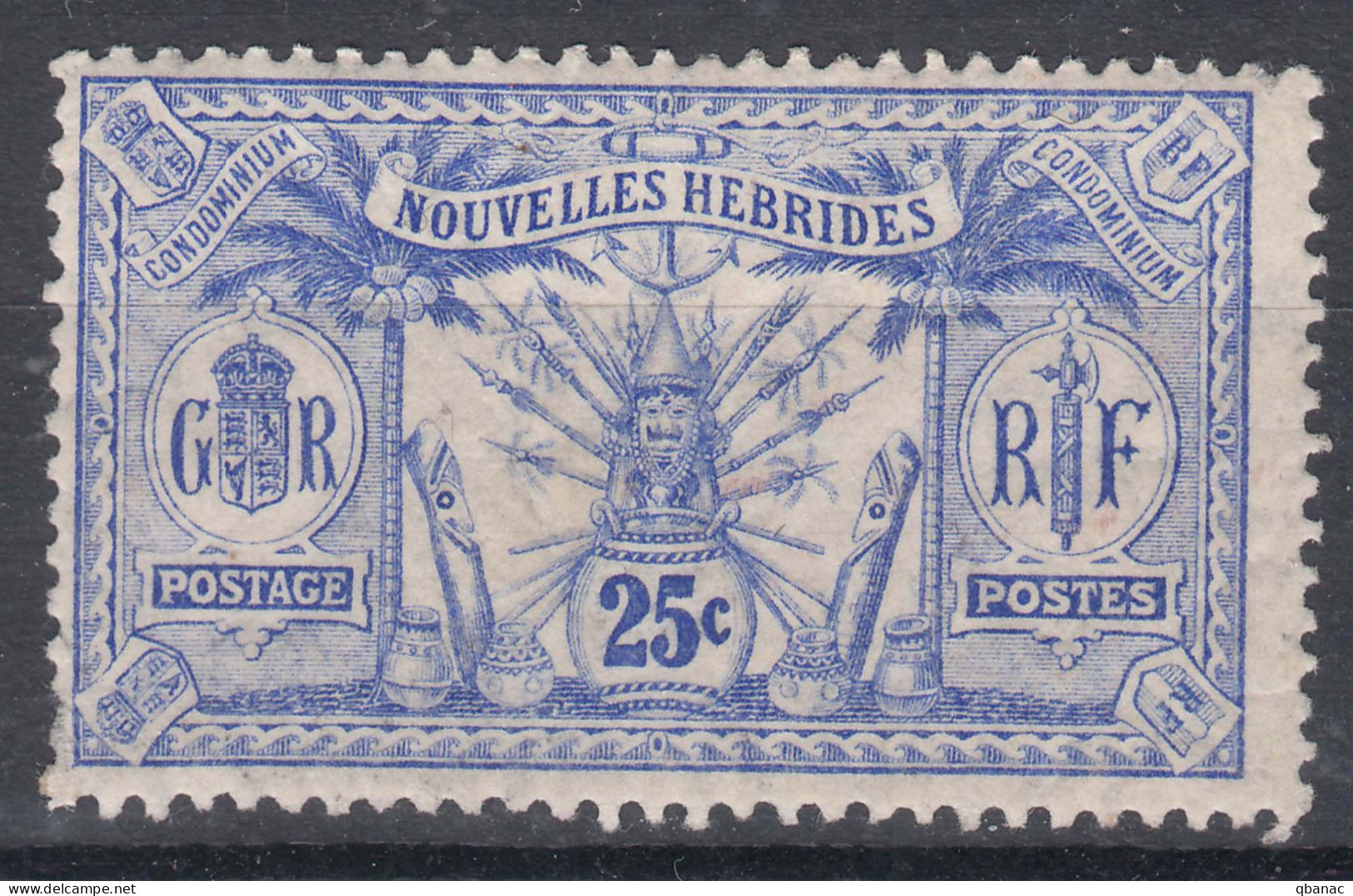 New Hebrides Nouvelles Hebrides 1911, Watermark Multiple Crown & CA Yvert#30 Mint Never Hinged (sans Charniere) - Neufs