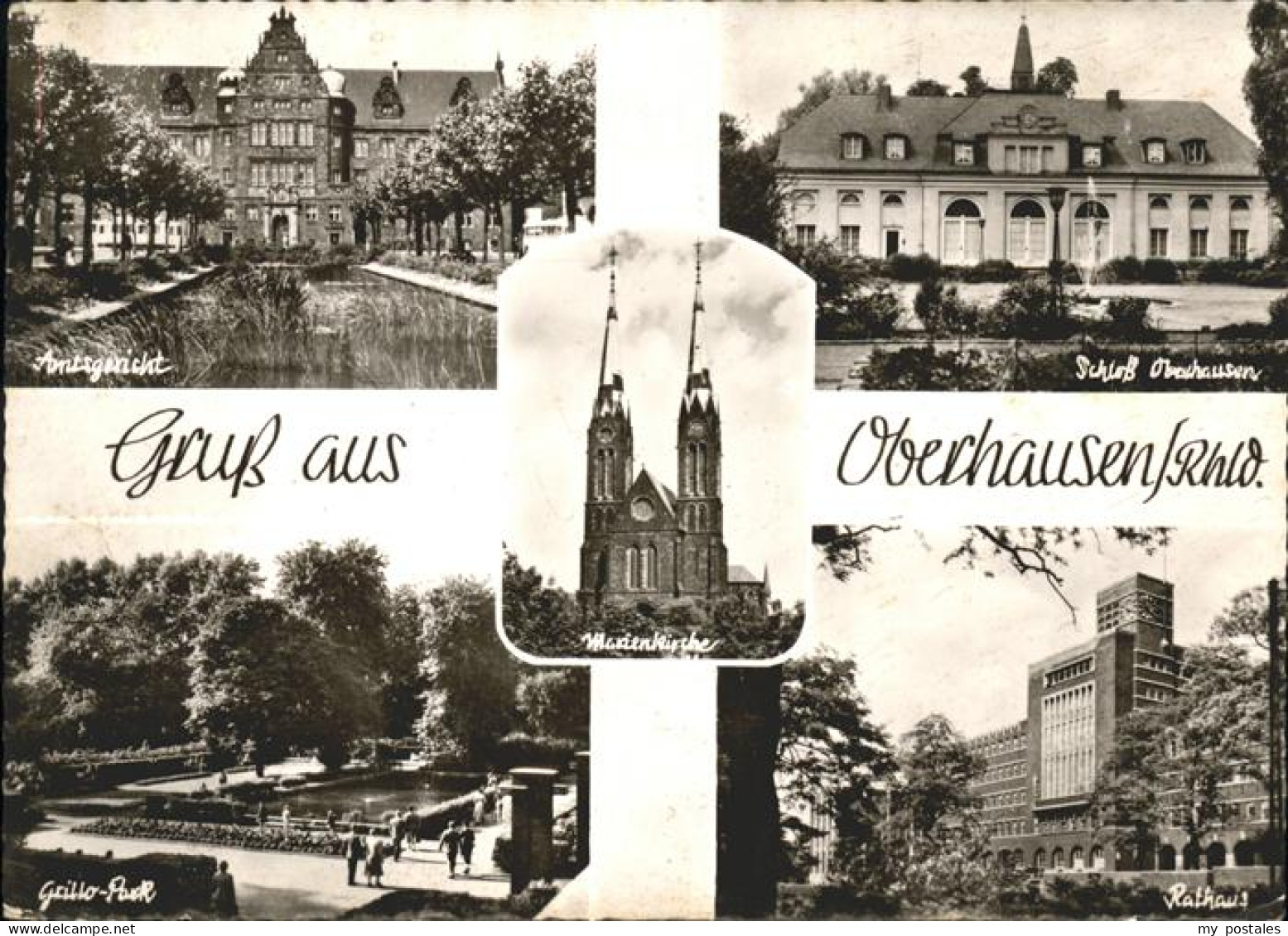 41521638 Oberhausen Amtsgericht Schloss Oberhausen Grillo Park Rathaus Marienkir - Oberhausen