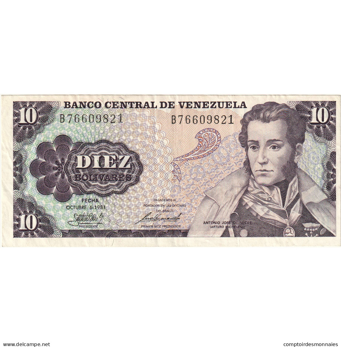 Billet, Venezuela, 10 Bolívares, 1981, 1981-10-06, KM:60a, TTB+ - Venezuela