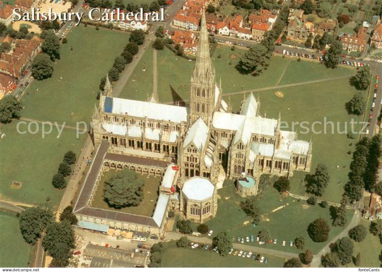 73715063 Salisbury Wiltshire Cathedral Aerial View  - Autres & Non Classés