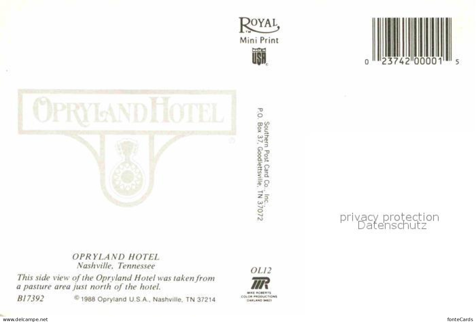 72706919 Nashville_Tennessee Opryland Hotel - Autres & Non Classés
