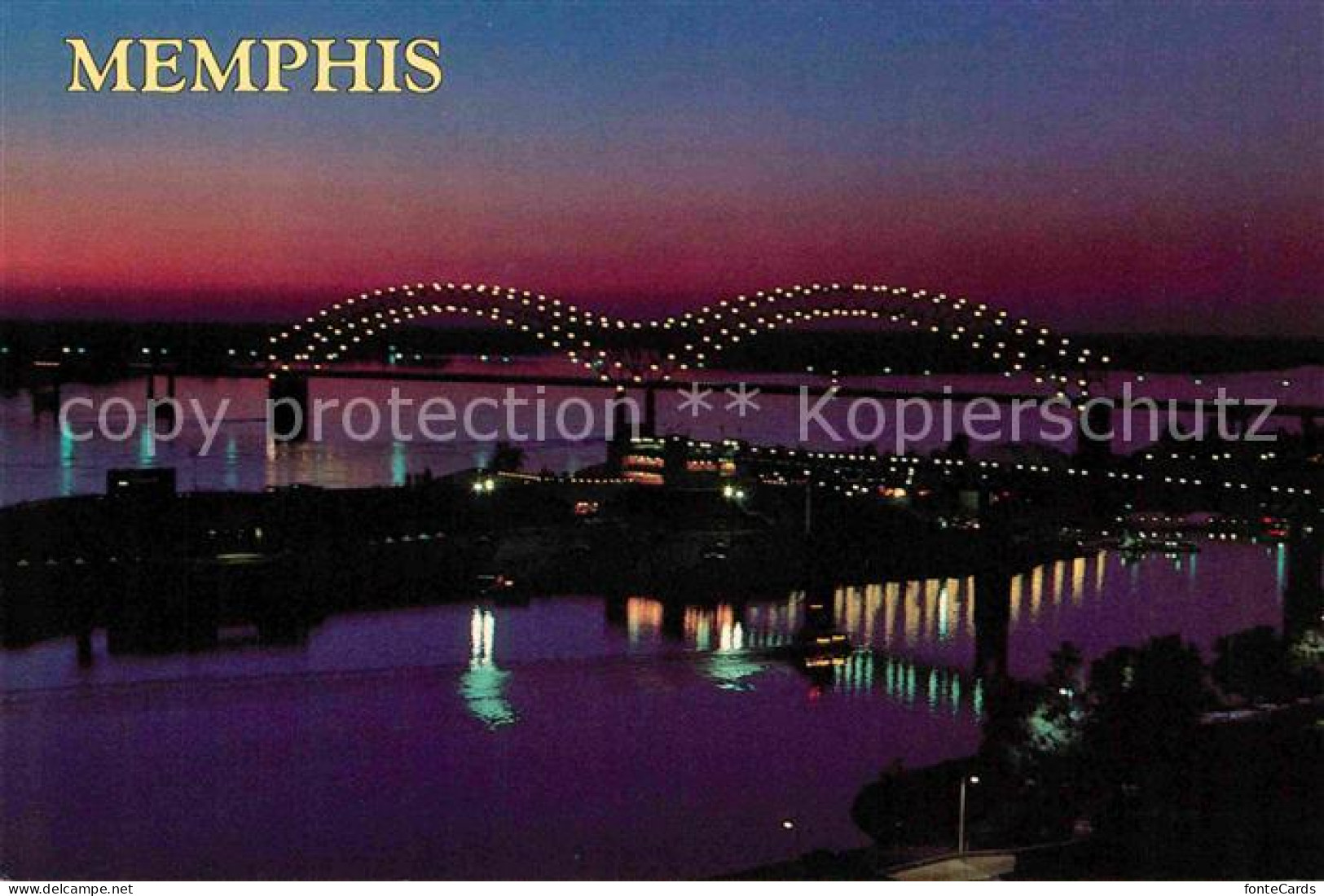 72706863 Memphis_Tennessee Panorama Bei Nacht - Autres & Non Classés