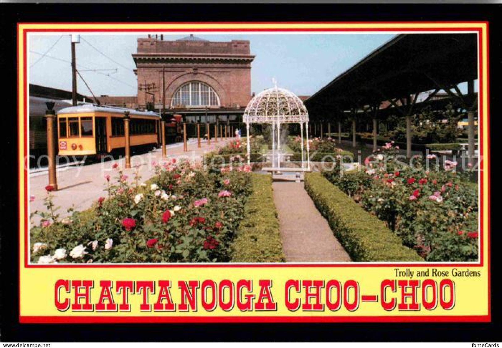 72706849 Chattanooga_Tennessee Trolly And Rose Garden - Autres & Non Classés