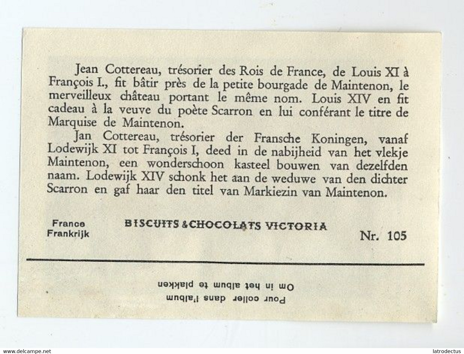 Victoria (1937) - 105 - France, Maintenon - Victoria