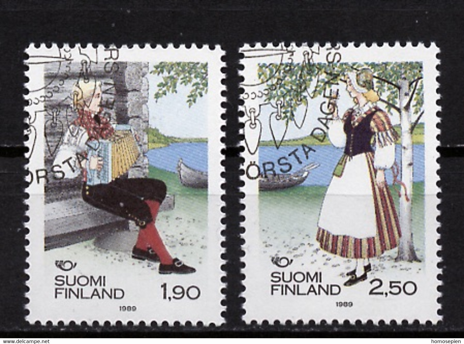 Finlande - Finnland - Finland 1989 Y&T N°1048 à 1049 - Michel N°1084 à 1085 (o) - Norden 89 - Usati