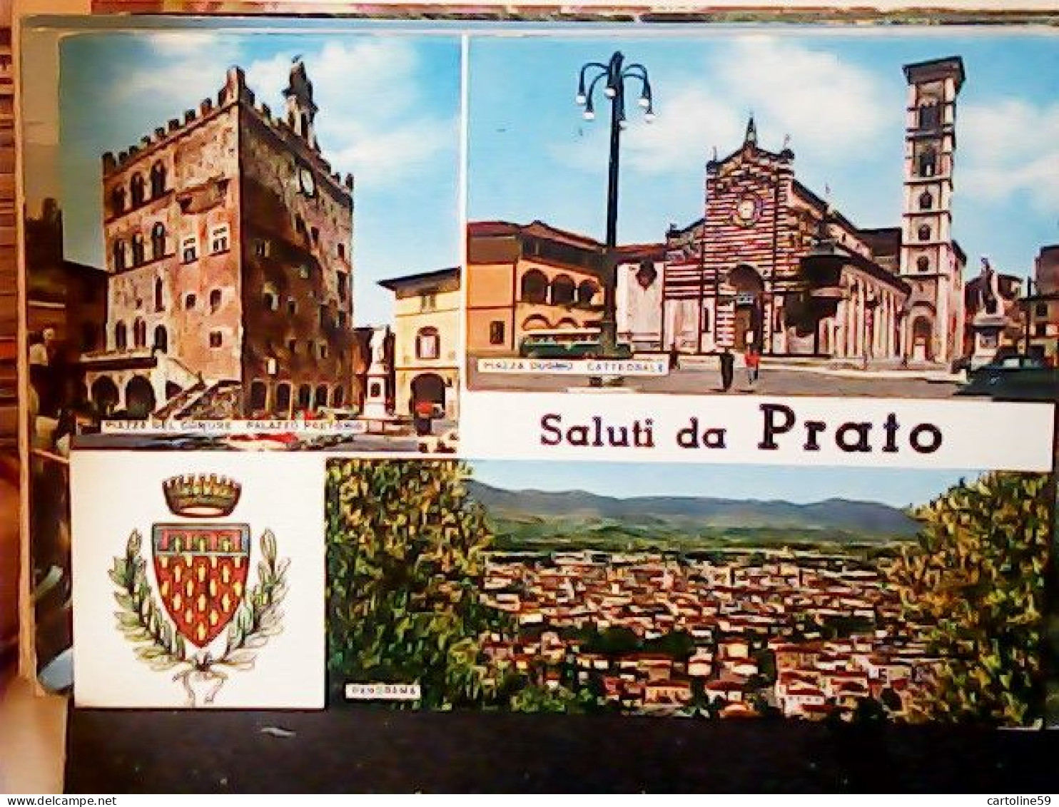 2 CARD PRATO VEDUTE    VBN1971 JT6262 - Prato