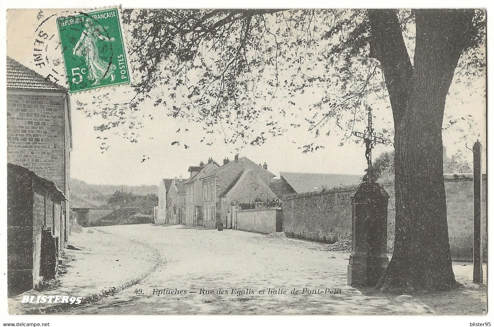 Epluches (95) Rue Des Egalis Et Halte De Pont Petit , Rare , Envoyée En 1907 - Saint-Ouen-l'Aumône