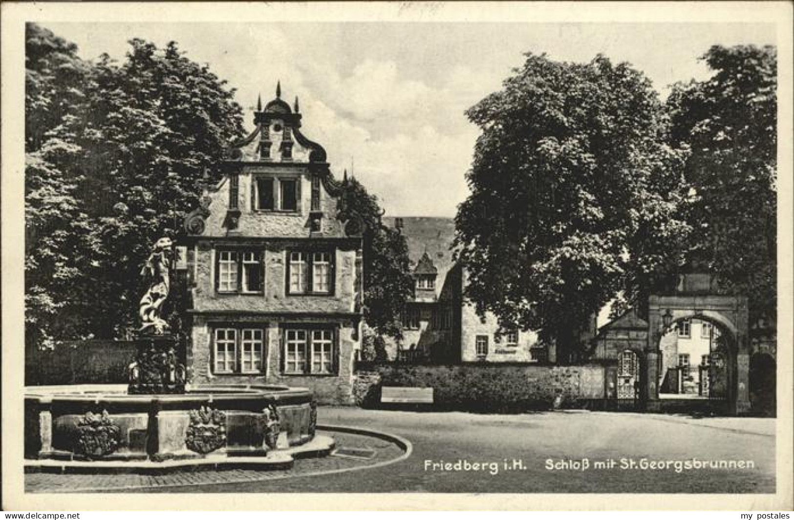 41515186 Friedberg Hessen Schloss St. Georgsbrunnen Friedberg - Friedberg