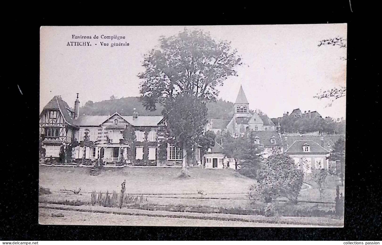 Cp, 60, ATTICHY, Environs De Compiegne, Vue Générale,  Vierge, Imp. Réunies De Nancy - Attichy