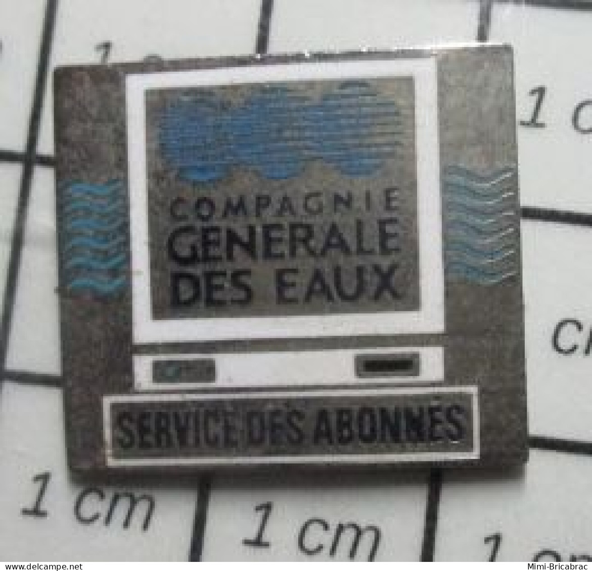615A Pin's Pins / Beau Et Rare / INFORMATIQUE / MICRO ORDINATEUR COMPAGNIE GENERALE DES EAUX SERVICE ABONNES - Informatik