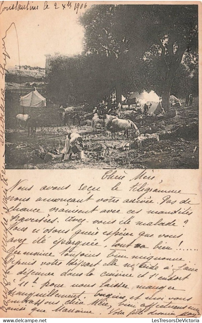 ALGERIE - Constantine - Un Campement Dans La Forêt - Carte Postale Ancienne - Constantine