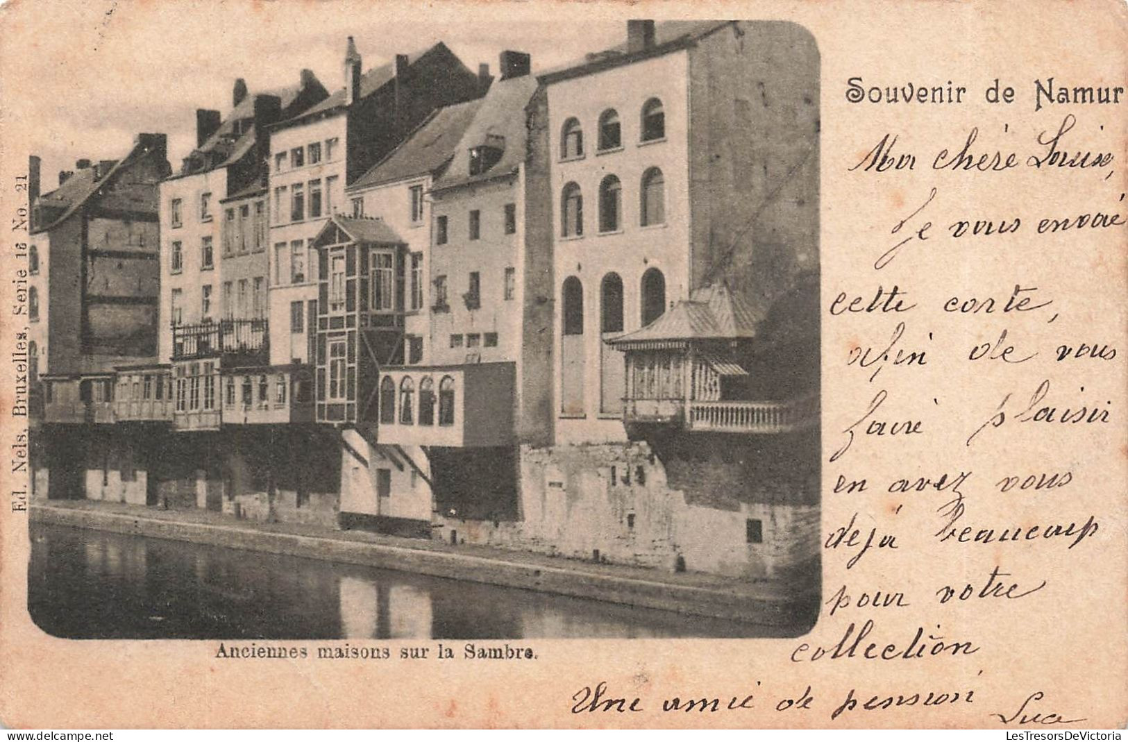 BELGIQUE - Namur - Souvenir - Anciennes Maisons Sur La Sambre - Carte Postale Ancienne - Namur