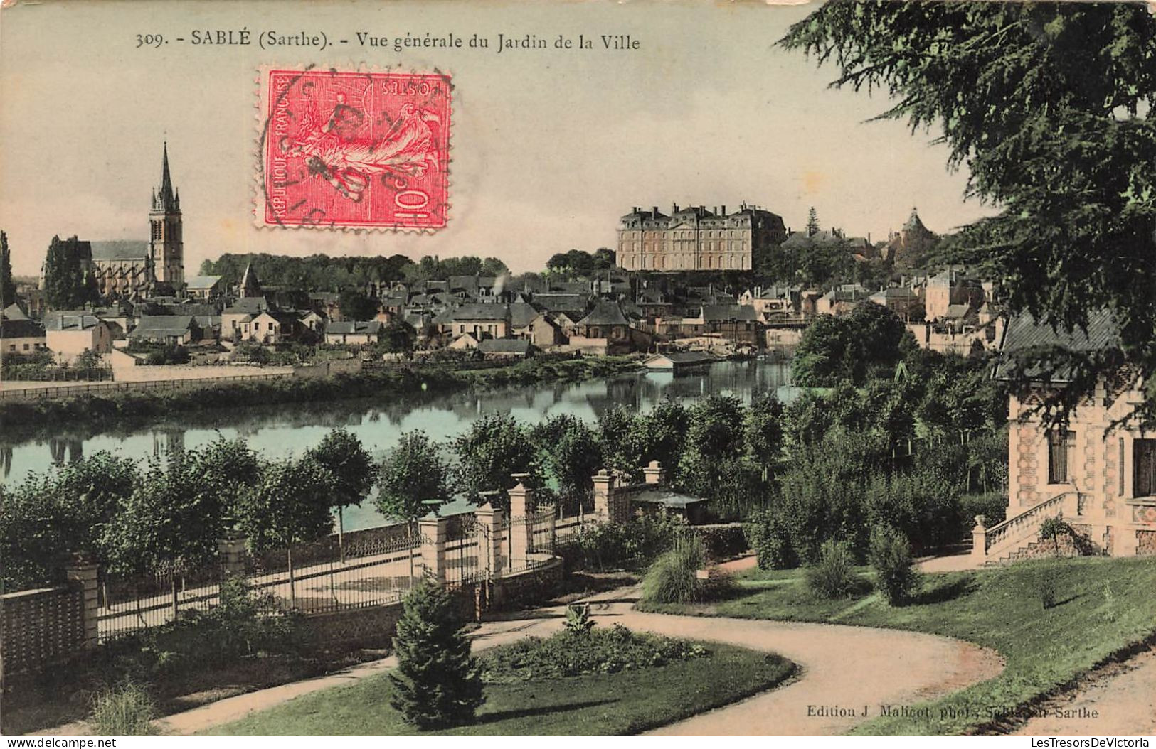 FRANCE - Sablé (Sarthe) - Vue Générale Du Jardin De La Ville - Carte Postale Ancienne - Sable Sur Sarthe