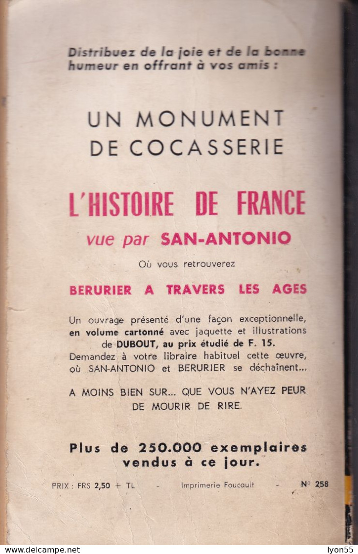 Retour En Argara Peter Randa  Fleuve Noir Anticipation N° 258   1964 - Fleuve Noir