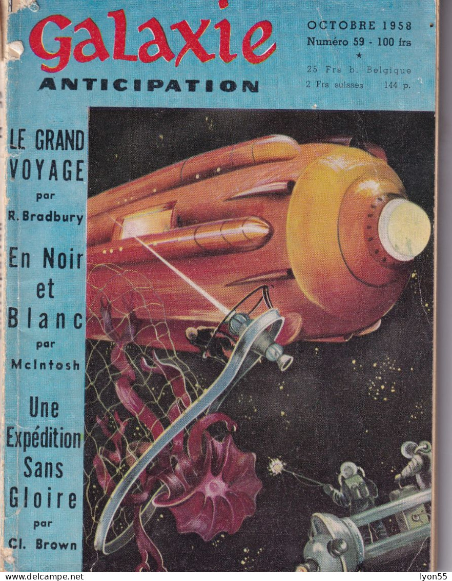 Galaxie Anticipation N° 59  1958  Bradbury Brown - Ciencia