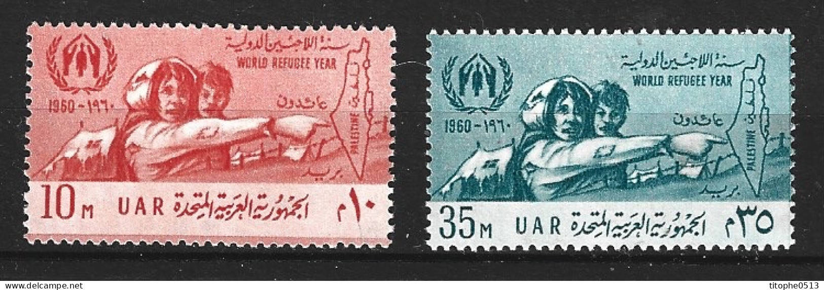 EGYPTE. N°480-1 De 1960. Année Mondiale Du Réfugié. - Réfugiés