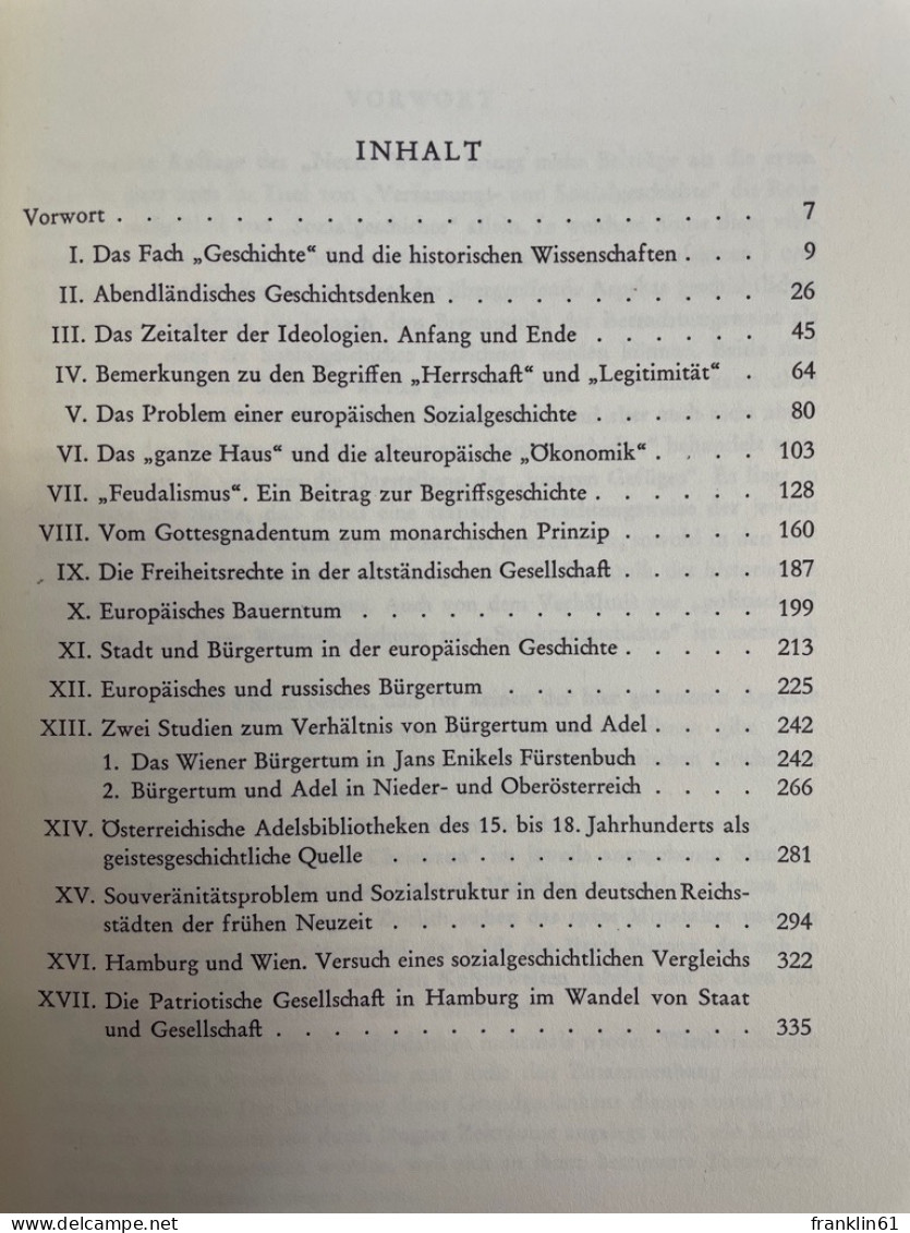 Neue Wege Der Verfassungs- Und Sozialgeschichte. - 4. 1789-1914