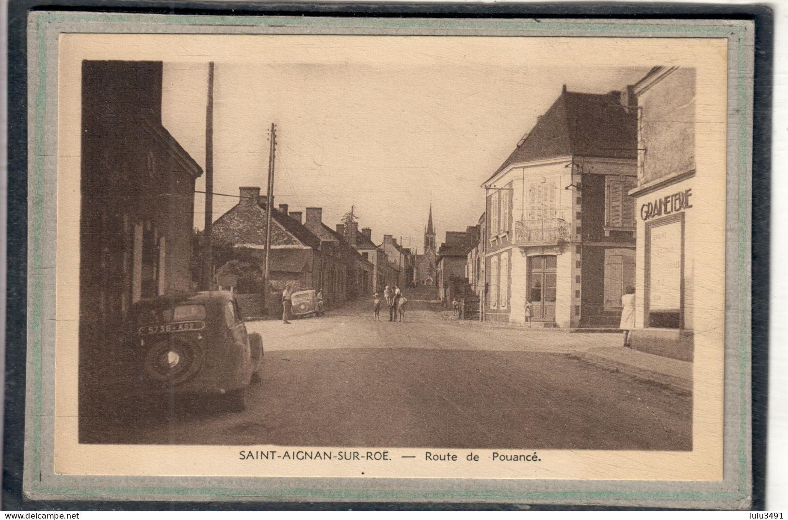 CPA - SAINT-AIGNAN-sur-ROE (53) - Aspect De La Route De Pouancé Dans Les Années 30 - Saint Aignan Sur Roe