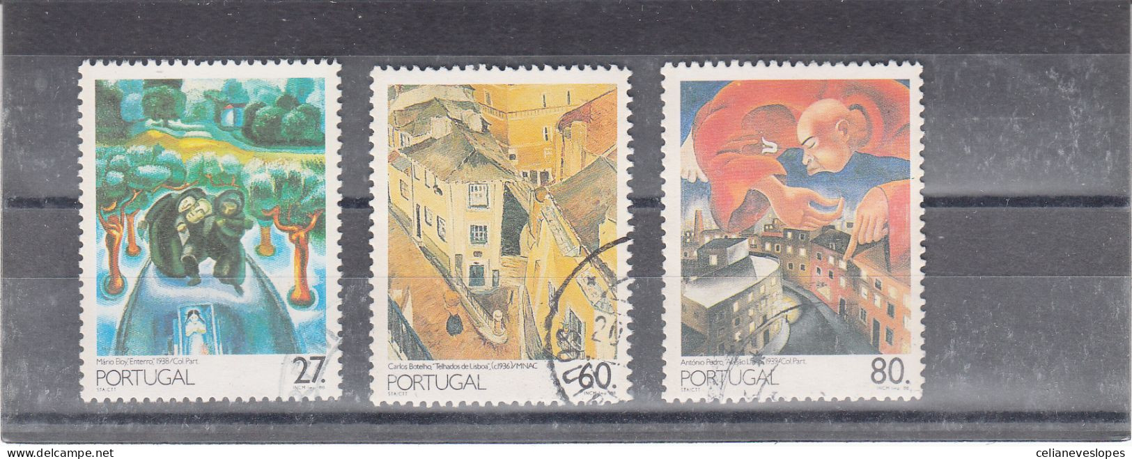 Portugal, Pintura Portuguesa Do Sec. XX, 1988, Mundifil Nº 1865 A 1867 Used - Used Stamps