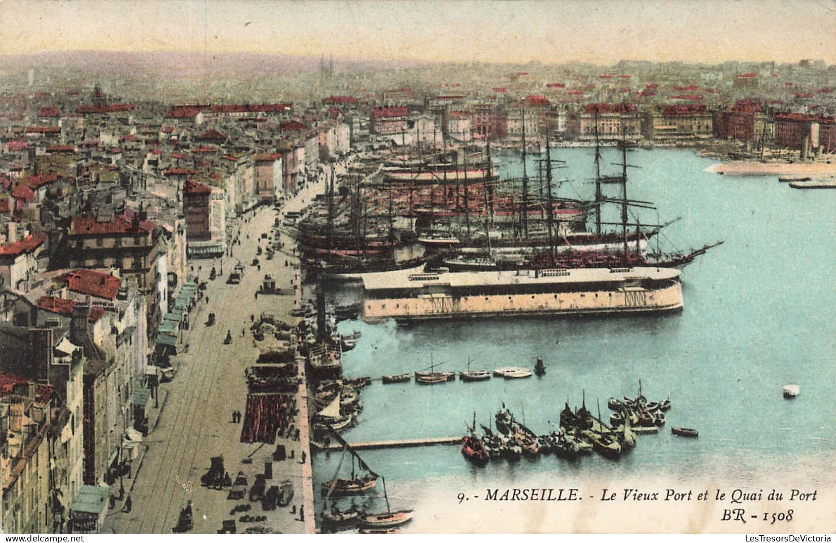 FRANCE - Marseille - Le Vieux Port Et Le Quai Du Port - Carte Postale Ancienne - Oude Haven (Vieux Port), Saint Victor, De Panier