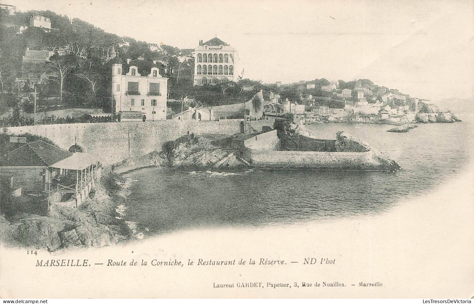 FRANCE - Marseille - Route De La Corniche , Le Restaurant De La Réserve - ND Phot - Carte Postale Ancienne - Endoume, Roucas, Corniche, Plages