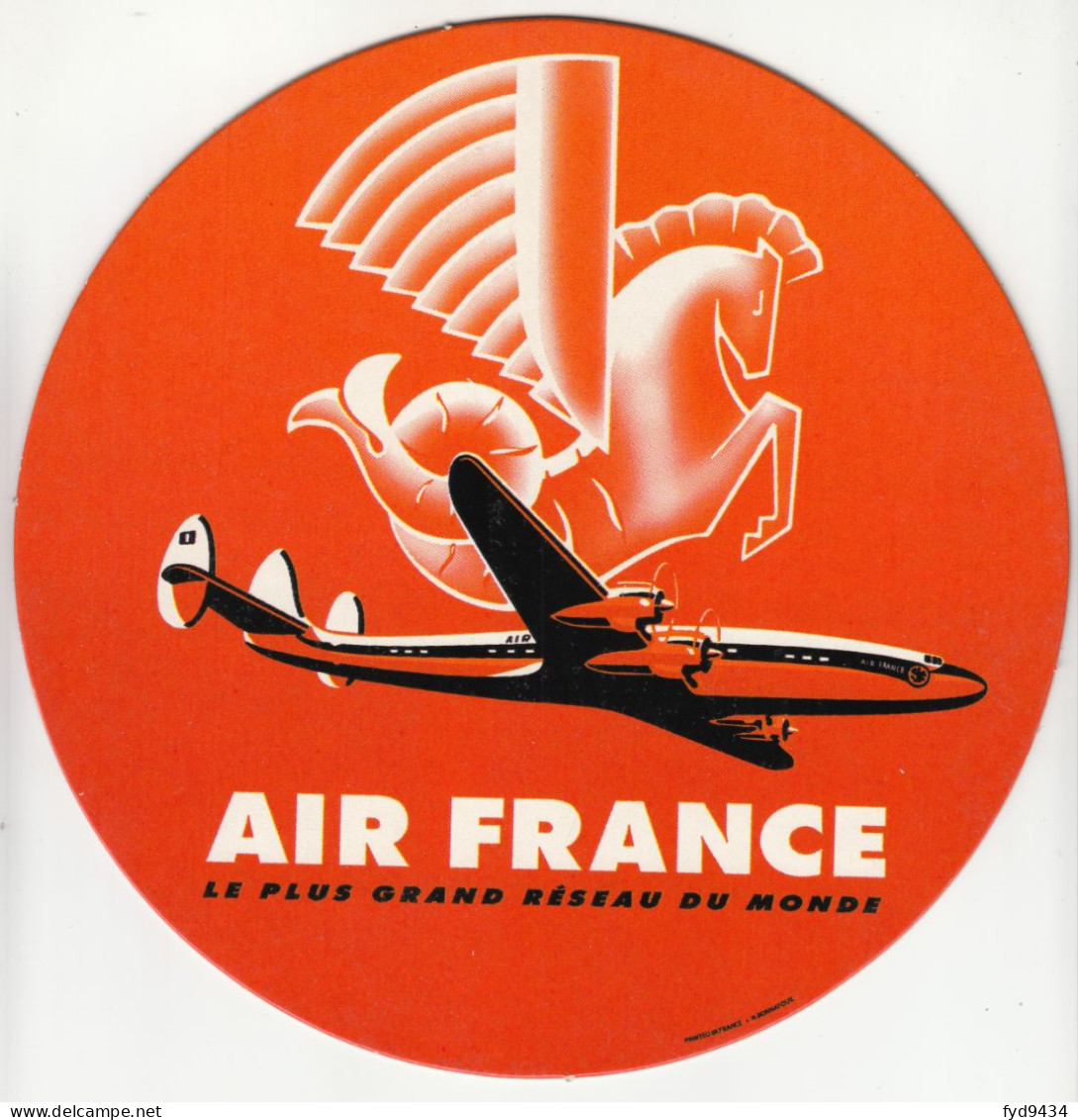 Publicité Air France Avec Un Lockheed Super Constellation - Pubblicità