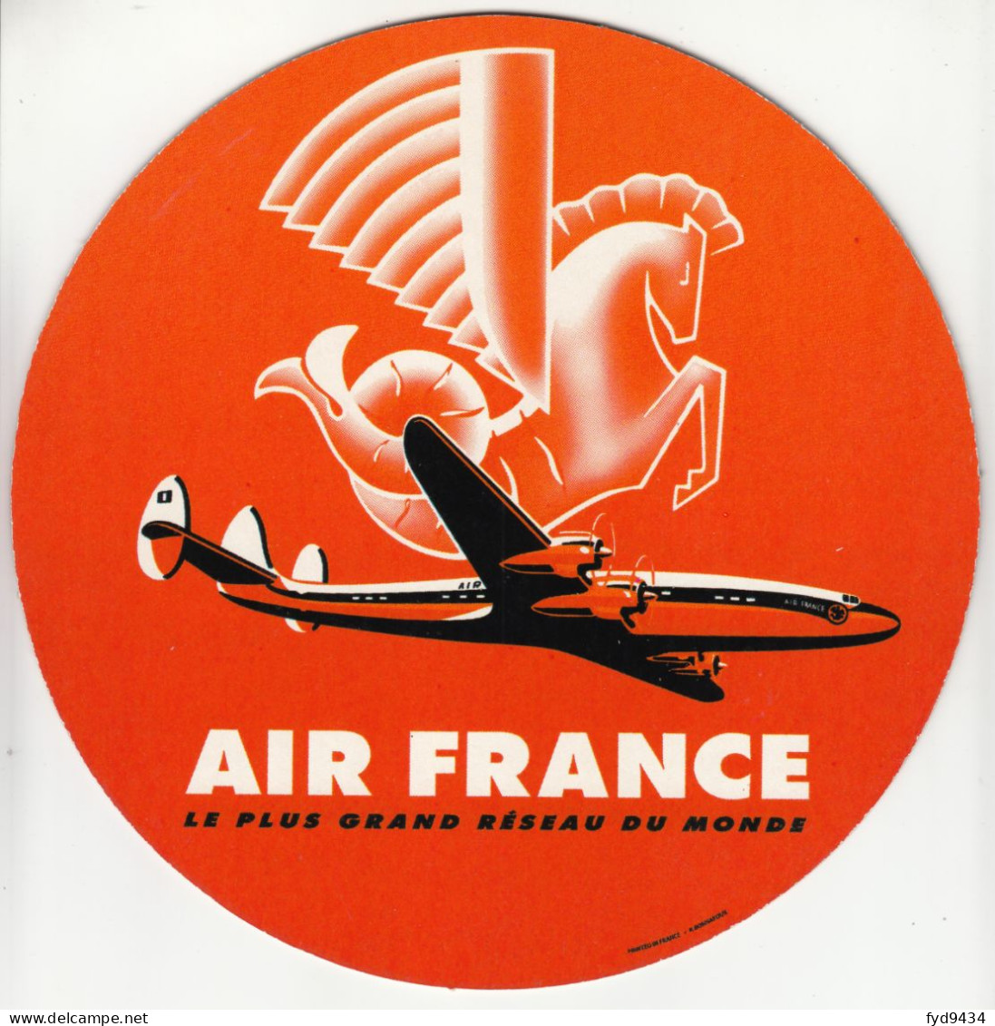 Publicité Air France Avec Un Lockheed Super Constellation - Pubblicità