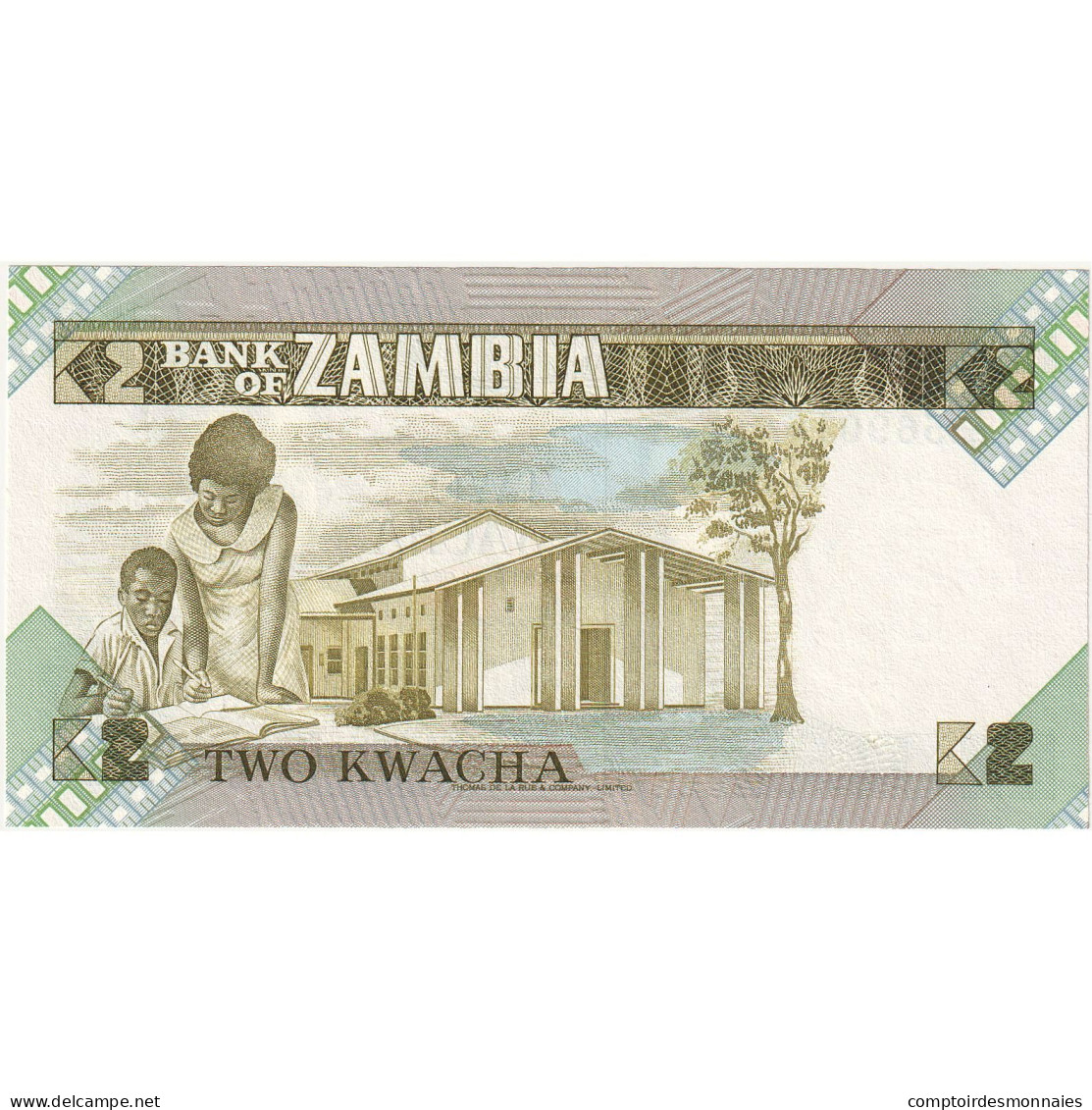 Billet, Zambie, 2 Kwacha, Undated (1980-88), Undated, KM:24c, NEUF - Sambia