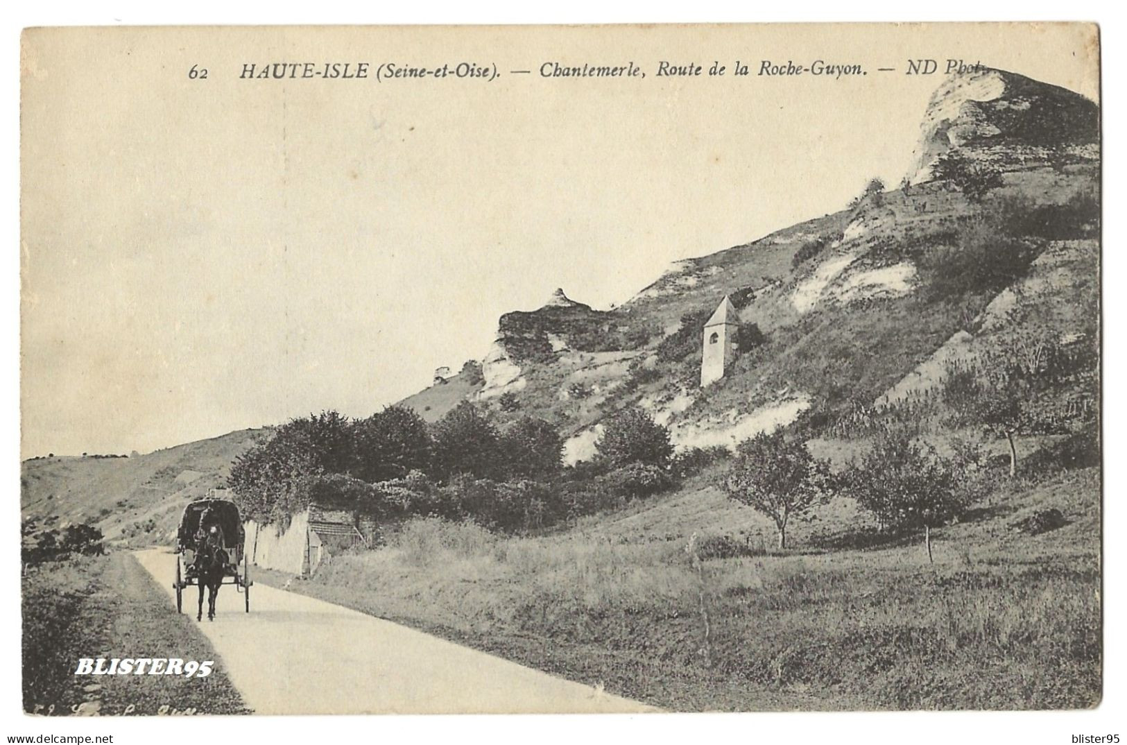 Haute Isle (95) Chantemerle , Route De La Roche Guyon , Non écrite 1900/1910 - Haute-Isle