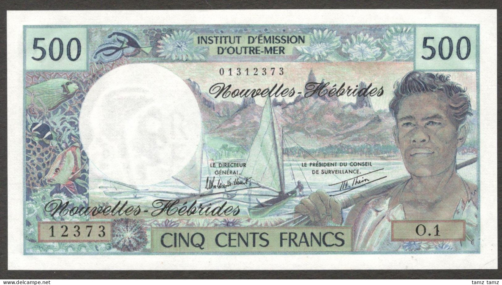 New Nouvelles Hebrides Vanuatu 500 Francs P-19c 1979 GEM UNC Emboss - Vanuatu