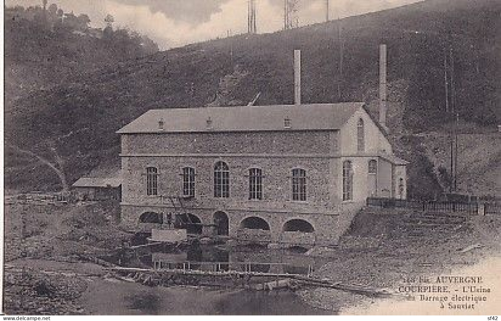 COURPIERE                 USINE DU BARRAGE A SAUVIAT - Courpiere