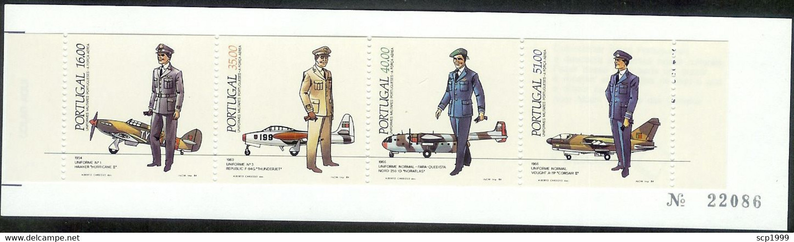 Portugal 1984 - Military Uniforms, Air Force Booklet MNH - Libretti