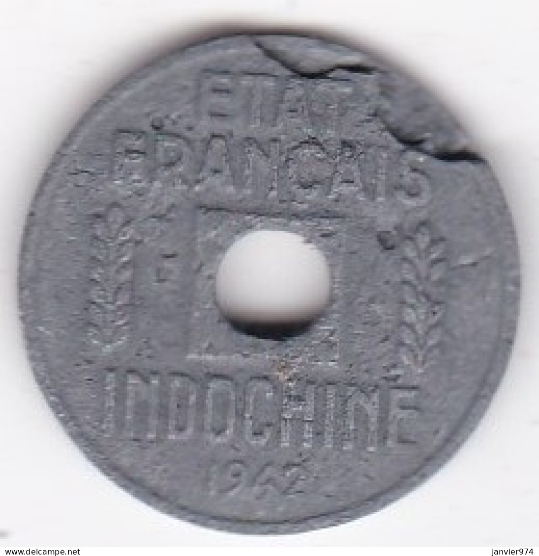 Indochine 1/4 Cent 1942 Osaka, En Zinc, Lec# 23 - Indochine