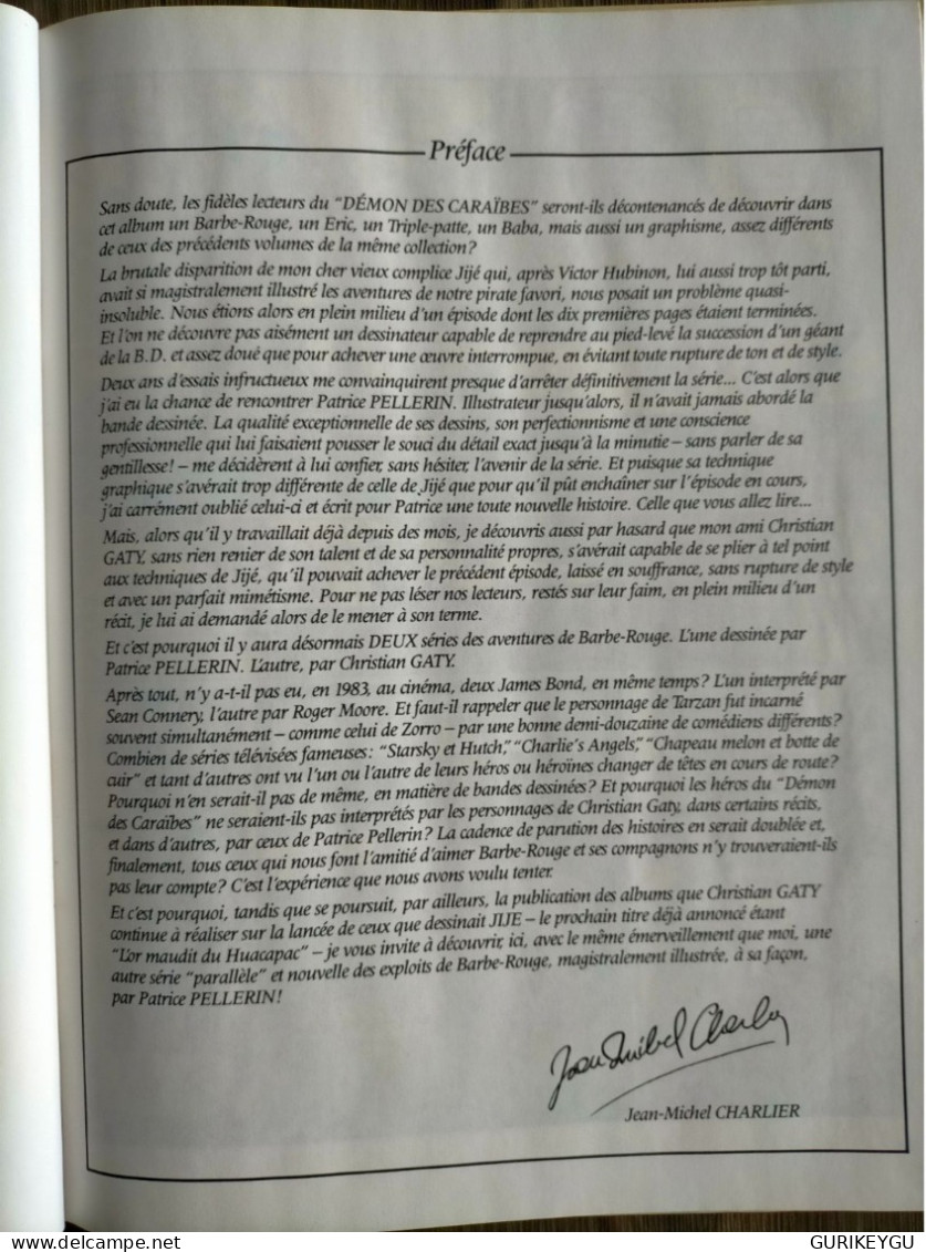 EO Les Nouvelles Aventures De BARBE ROUGE 21 NEUF éditions Originale 1983 Préface CHARLIER Trafiquants De Bois D'ébène - Barbe-Rouge