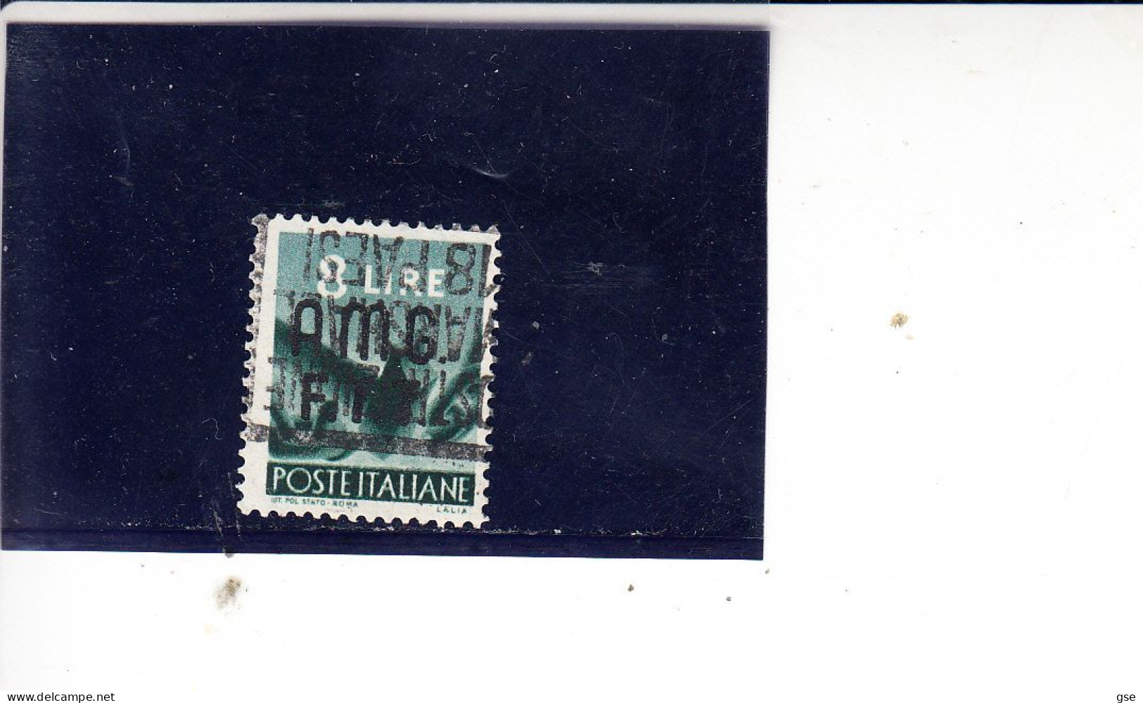 TRIESTE 1947 -Sassone  9° -  Democratica 8 Lire - Oblitérés
