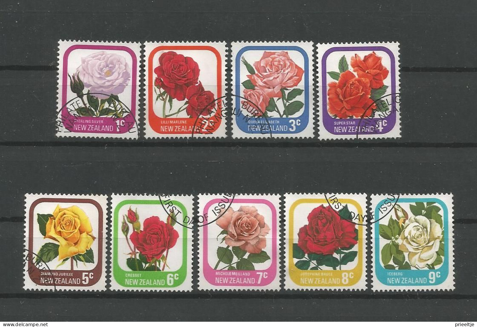 New Zealand 1975-79 Roses  Y.T. 645/653 (0) - Oblitérés