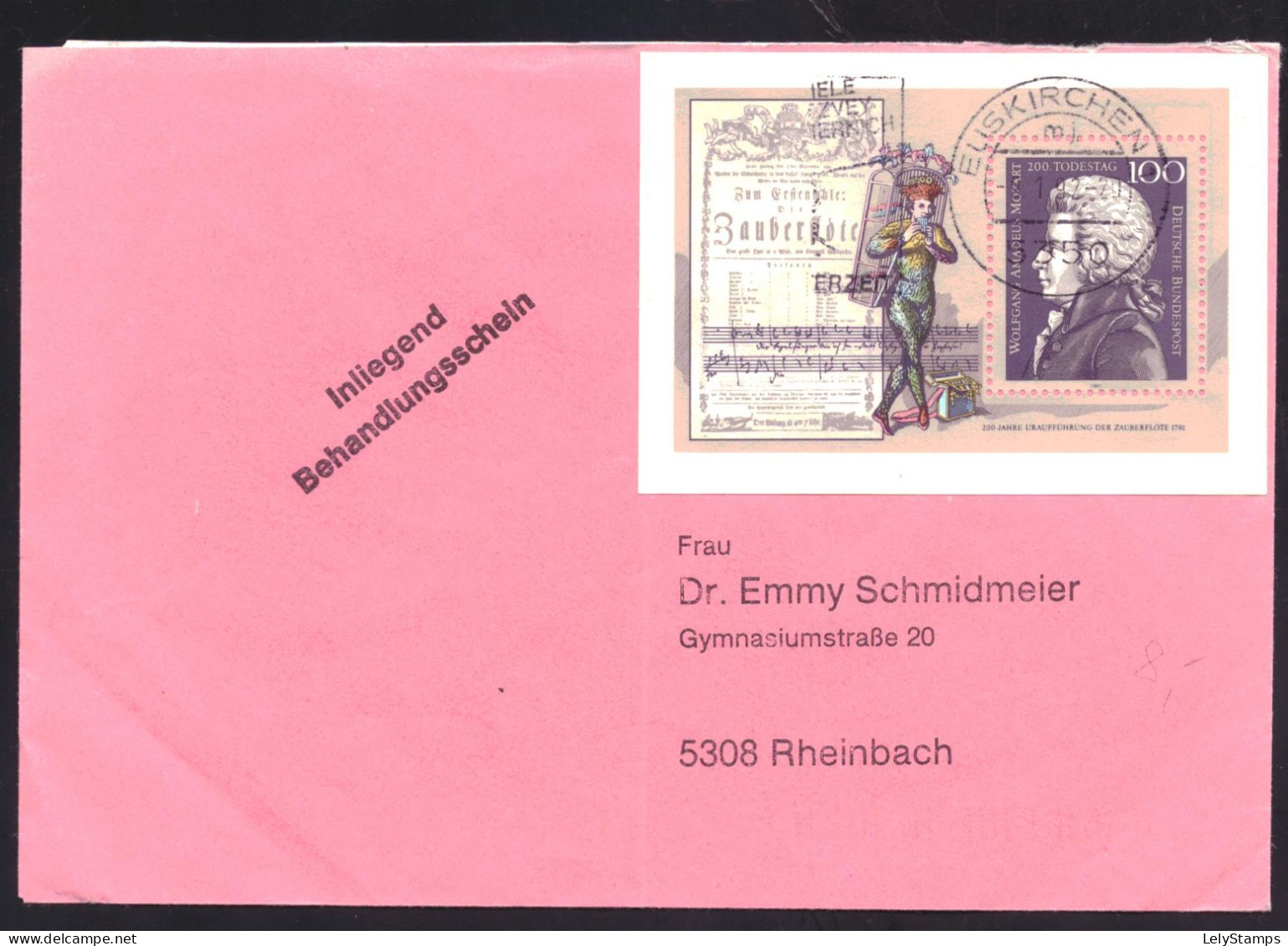 BRD / Deutschland / Duitsland / Germany Block 26 On Envelop (1991) - Privatumschläge - Gebraucht