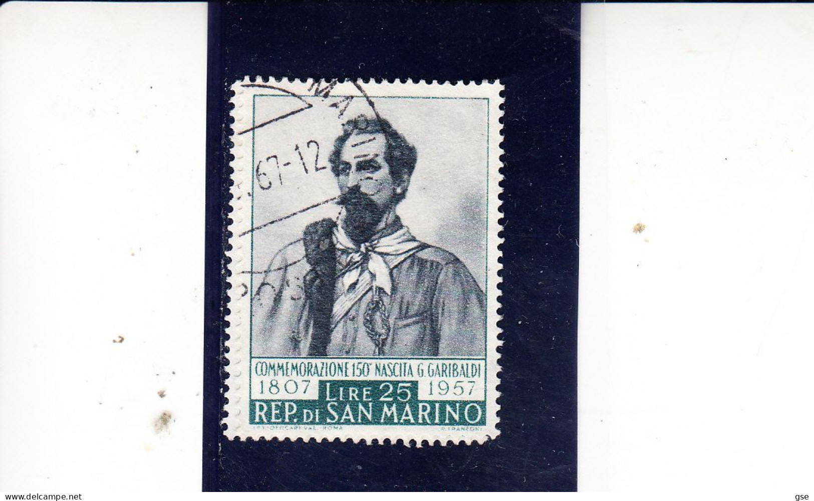 SAN MARINO  1957 - Sassone   472°  - Garibaldi - Used Stamps