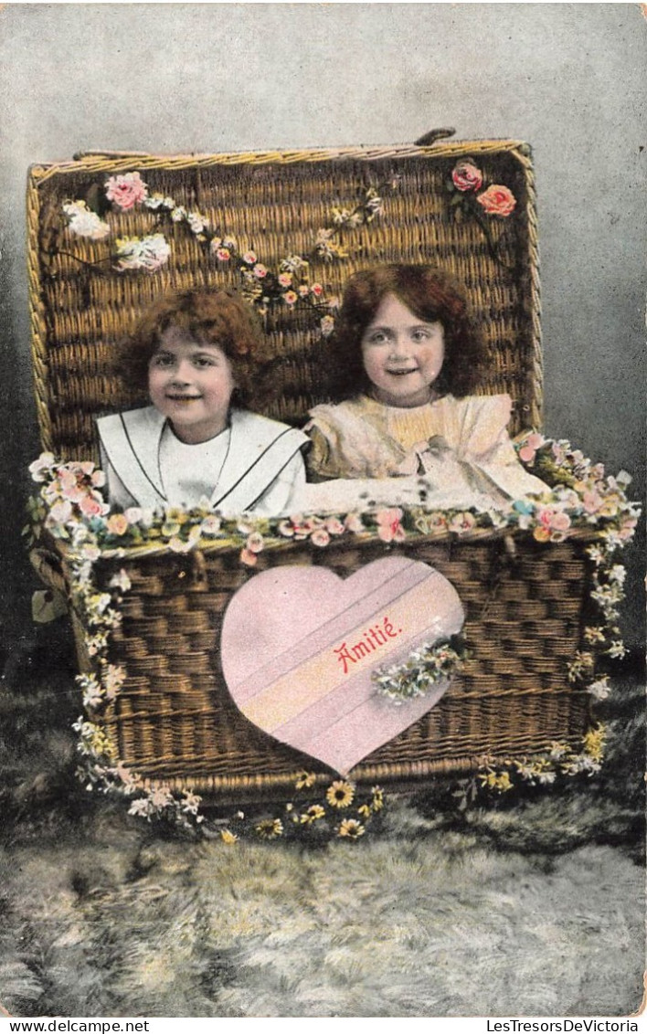 ENFANTS - Amitié - Petites Filles - Fantaisie - Carte Postale Ancienne - Altri & Non Classificati